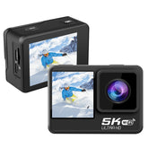 5K/30FPS WIFI HD Anti-Shake Remote Touch Dual-Screen IP68 Waterproof Sports Camera